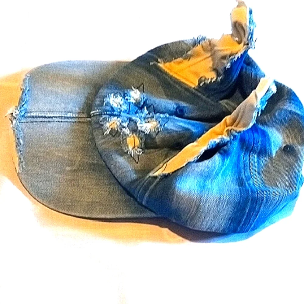 Distressed Denim Kids Animal Ear Cap/Hat